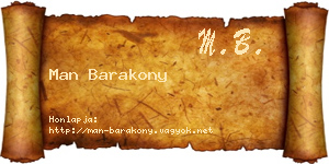 Man Barakony névjegykártya